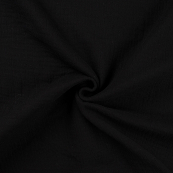 Musselin Double Gauze Schwarz